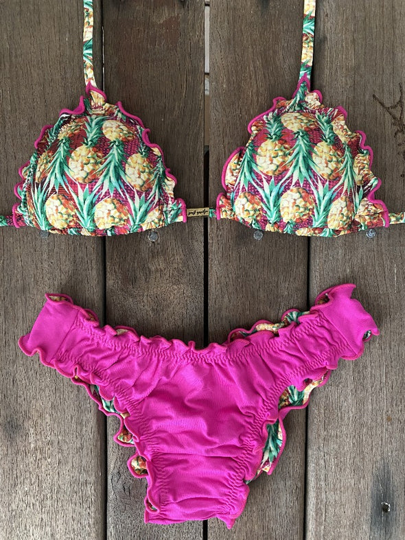 Bikini Wide Sides Ripple Pineapples