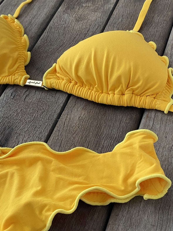 Bikini Wide Sides Ripple Summer Gold