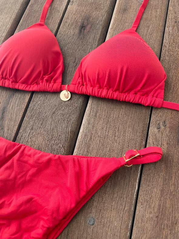Bikini Adjustable Thin Sides Cherry