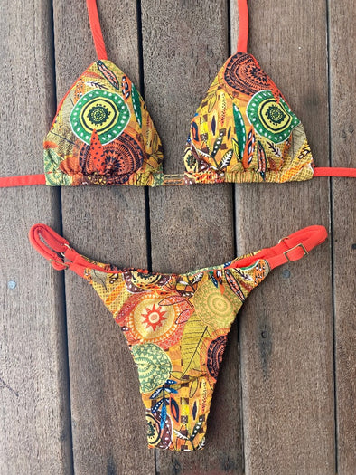 Bikini Adjustable Thin Sides Tribal Mandala