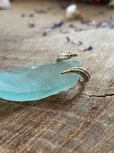 Silver 925 Toe / Mid Finger Ring - Feather Touch
