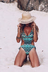 One Piece Tie Sides Green Vibes
