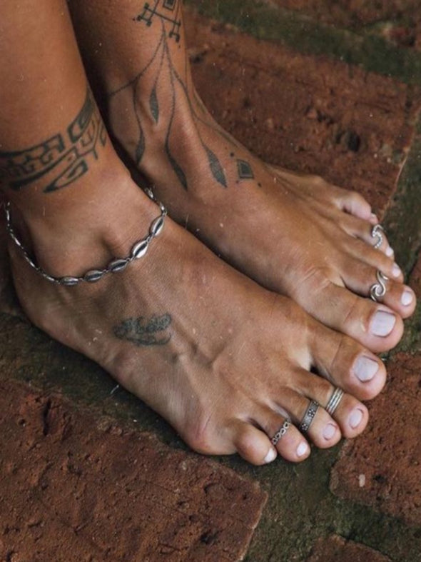 Silver 925 Anklet - Cowrie
