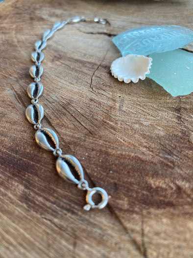 Silver 925 Anklet Cowrie