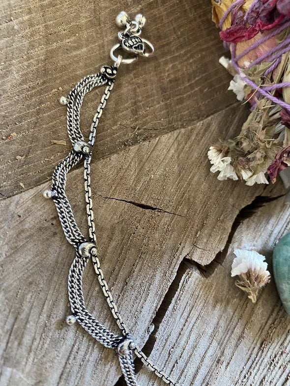 Silver 925 Anklet - Lakshmi
