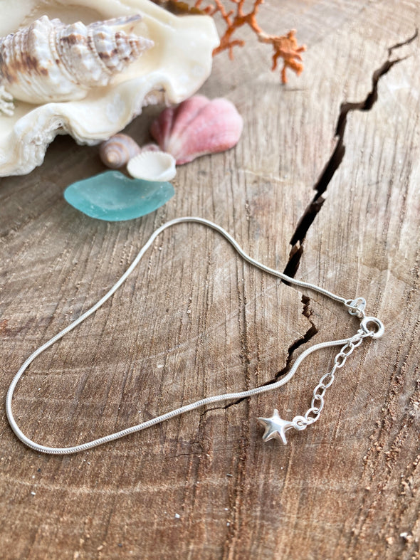Silver 925 Anklet - Shooting Star