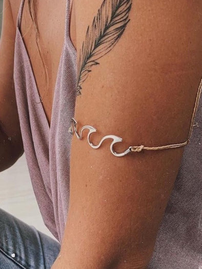 Silver 925 Anklet - Wave 3 in 1