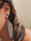 Silver 925 Earrings - Feather