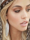 Silver 925 Earrings - Feather
