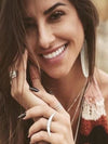 Silver 925 Earrings - Feather