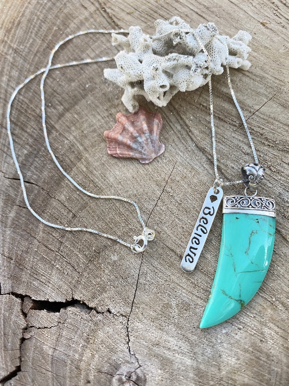 Silver 925 Necklace - Believe