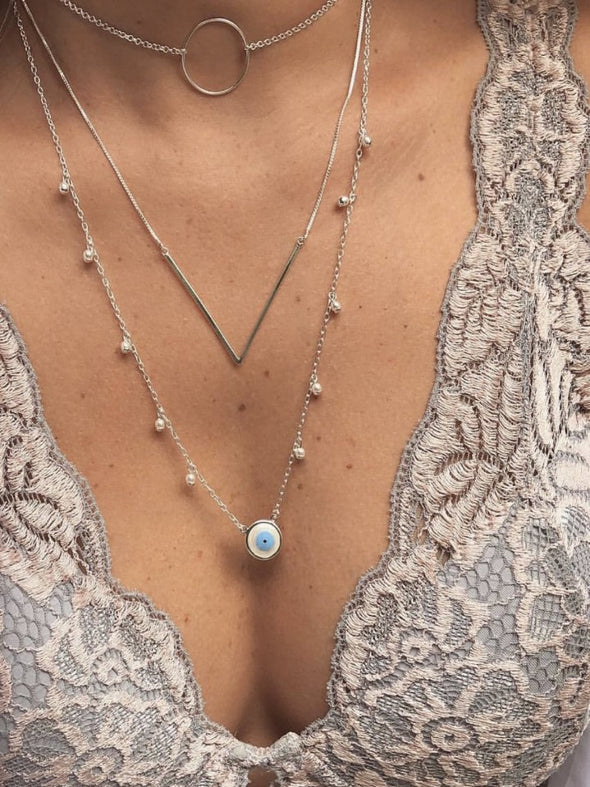 Silver 925 Necklace Drops