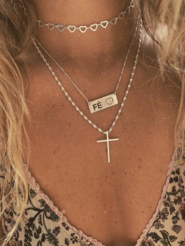 Silver 925 Necklace Faith