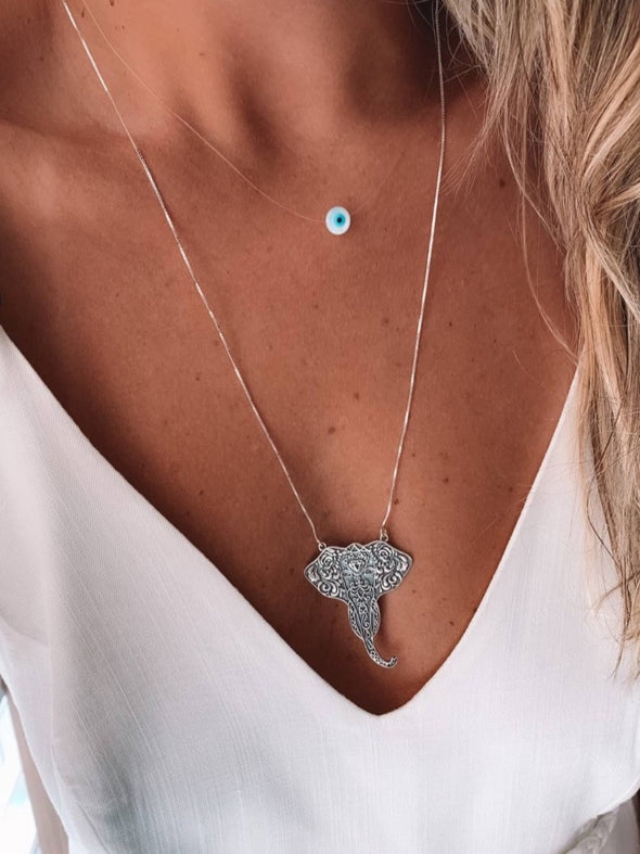 Silver 925 Necklace - Ganesh
