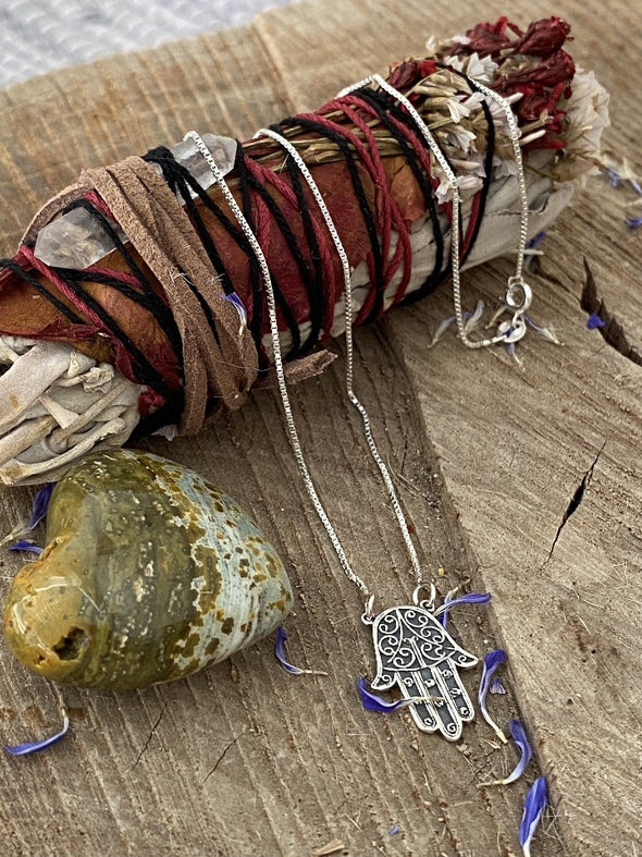 Silver 925 Necklace - Hand of Fatima