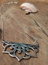 Silver 925 Necklace - Half Mandala Flower