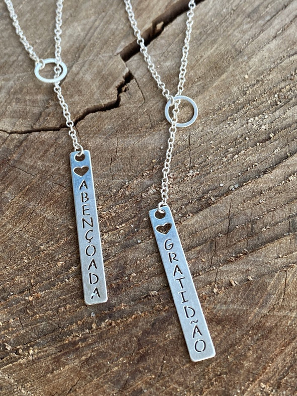 Silver 925 Necklace - Words of Gratitude