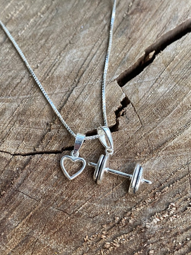 Silver 925 Necklace - Workout Love
