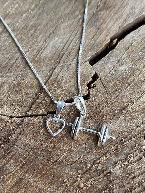 Silver 925 Necklace - Workout Love