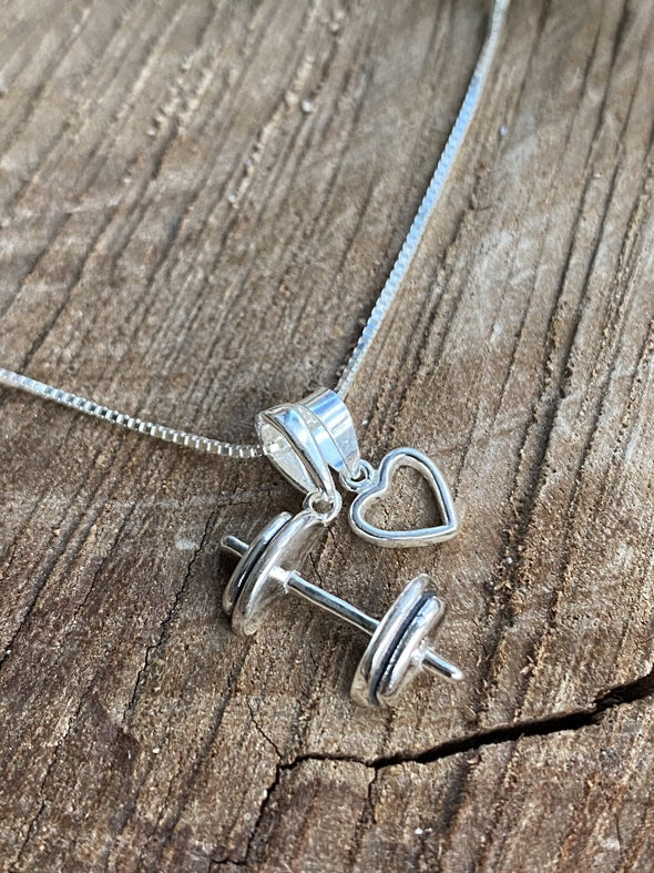 Silver 925 Necklace - Workout Love