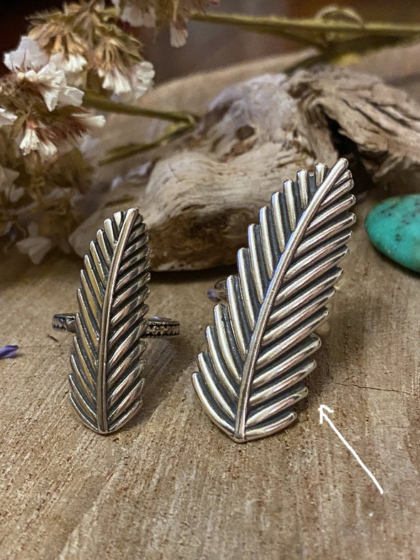 Silver 925 Ring - Feather Wisdom (Large)