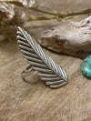 Silver 925 Ring - Feather Wisdom (Large)