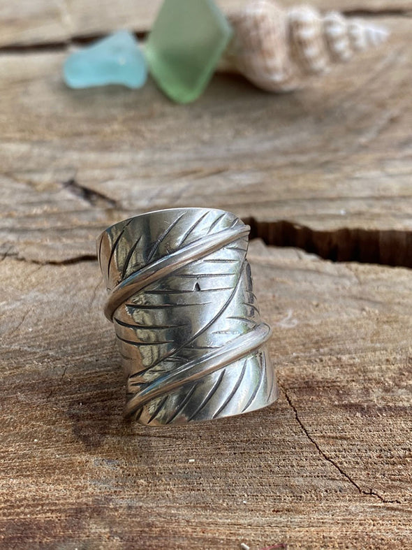 Silver 925 Ring - Leafy Wrap