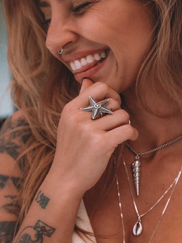 Silver 925 Ring  - Starfish