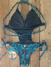 One Piece Tie Sides Blue Garden