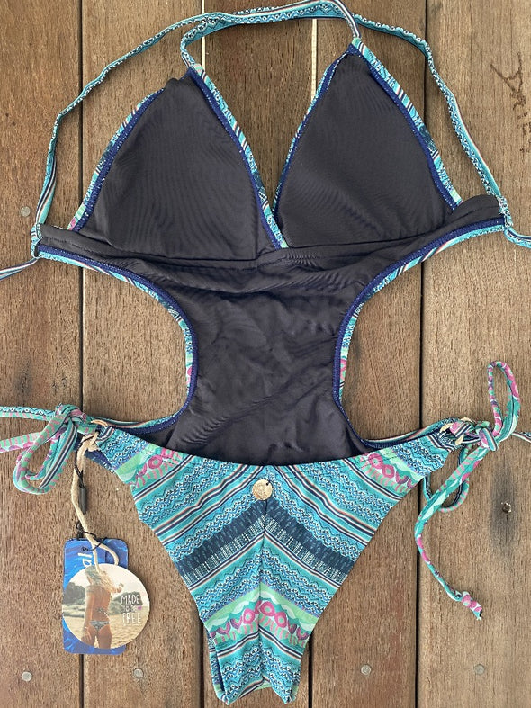 One Piece One Piece Tie Sides Waves