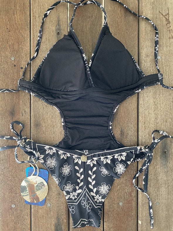 One Piece Tie Sides White Garden